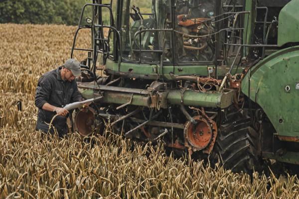 Combine harvester repair